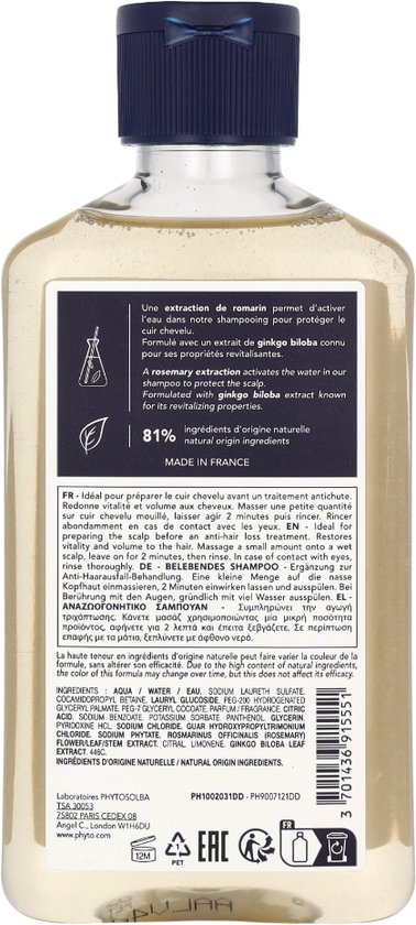 Shampooing Phyto Paris Phytocyane Revitalisant 250 ml