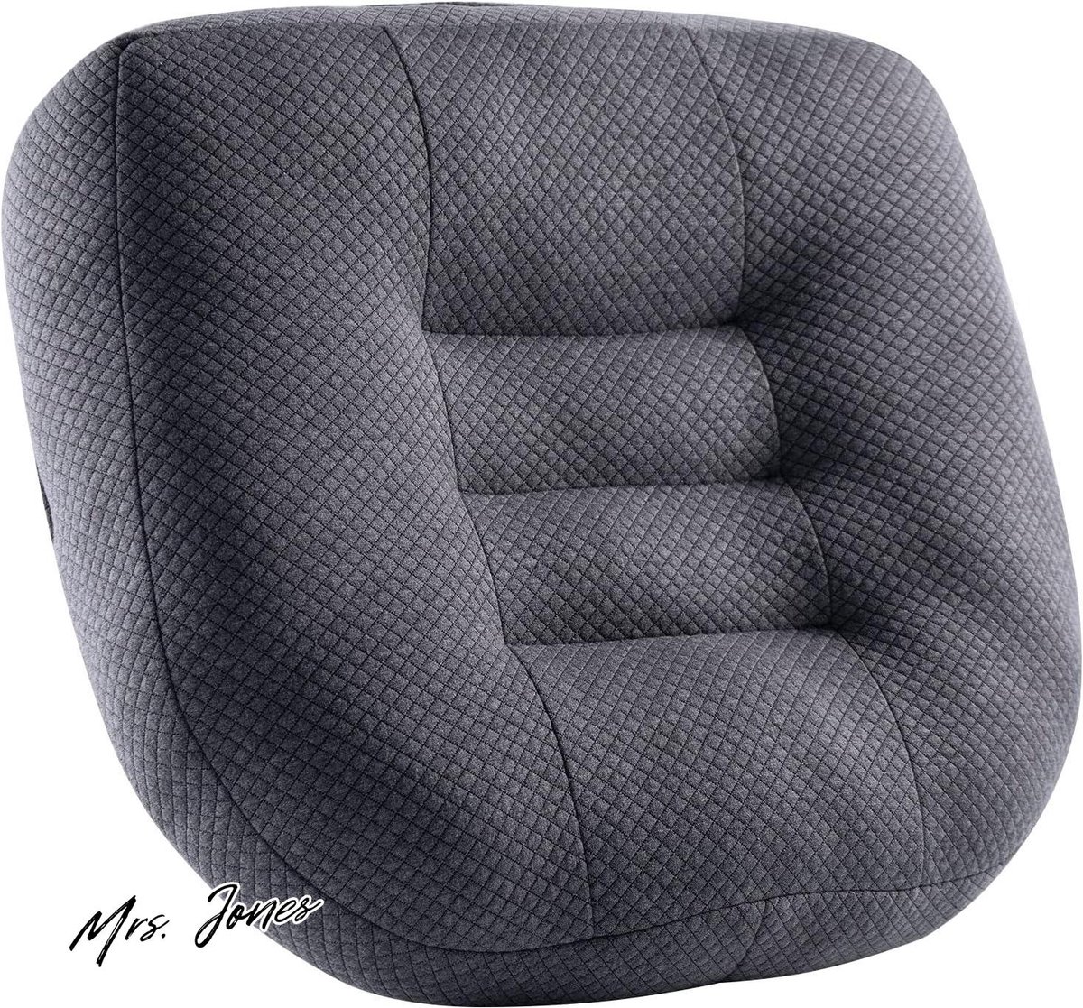 Mrs. Jones Ergonomisch-orthopedisch zitkussen voor bureaustoel-rugpijn-vloerstoel 40 x 40 cm grijs . Grijs, Roze, Veelkleurig, Zwart