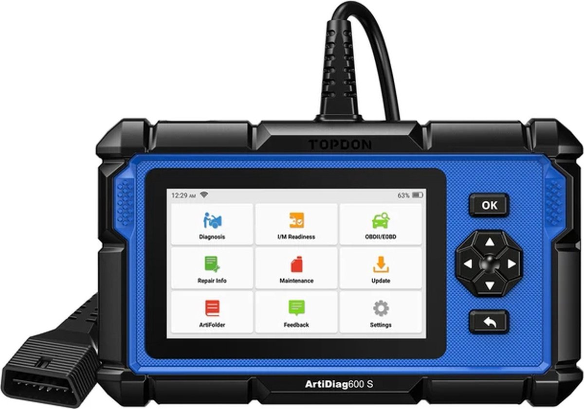 Topdon ArtiDiag600S Uitleesapparaat - 9 speciale functies - OBD2 scanner - Gratis updates - ABS/SRS/EGR - Engels