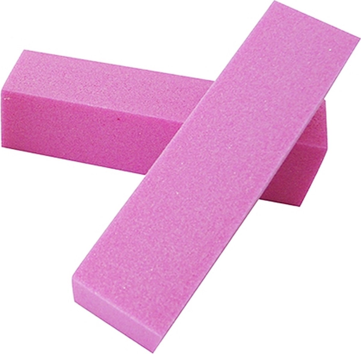 Goedkoopste 2x nagel buffer blok / nagel buffer / bufferblok, roze. Voor opruwen / ontvetten natuurlijke nagel t.b.v. kunstnagels.