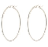Behave - Boucles d'oreilles - Argent Sterling 925 - Tube rond - 40 mm - fermoir à levier