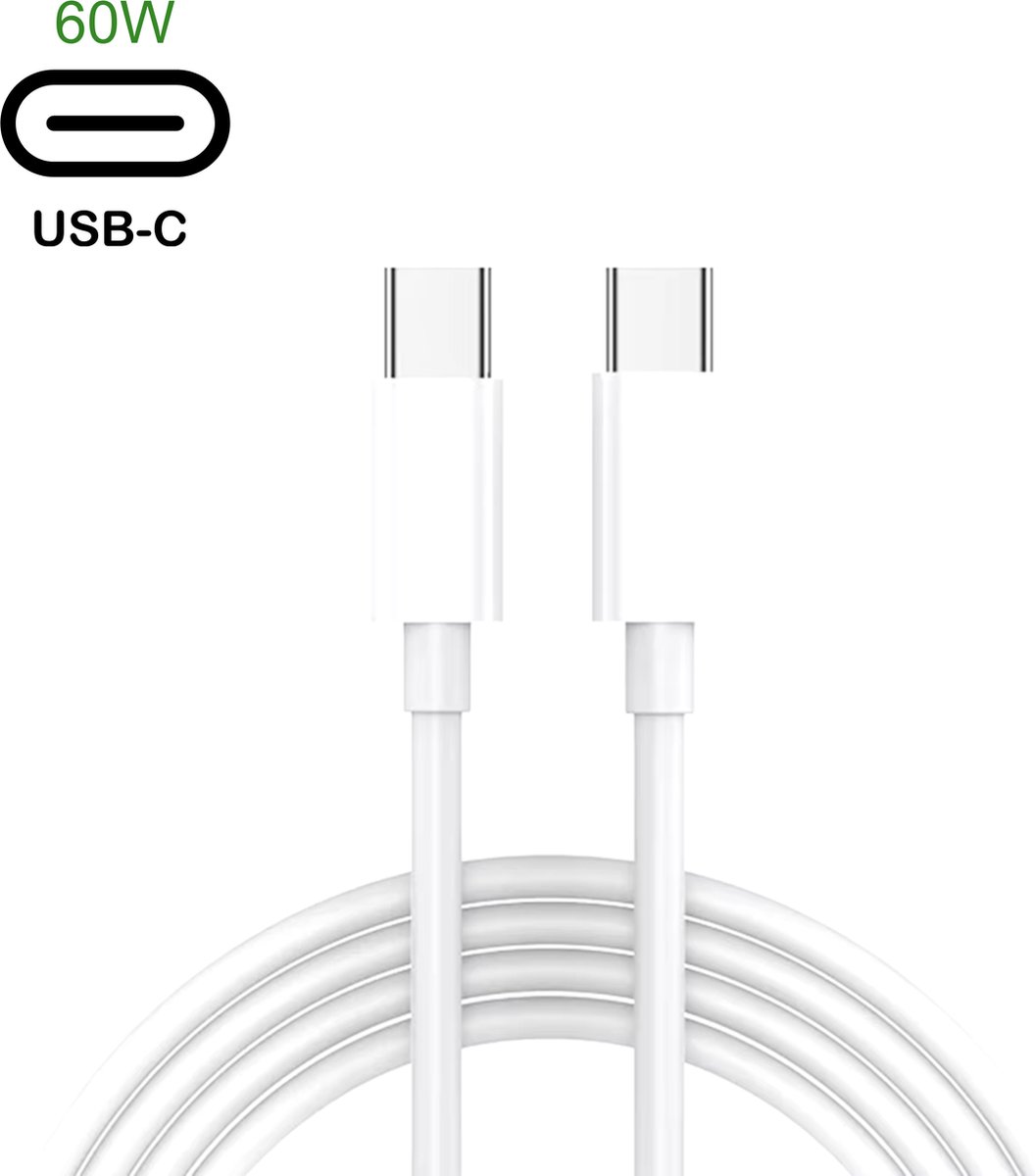 35W USB-C Adapter Snellader 2 Poorten Power Delivery + 2x 60W USB-C Kabels Compact Voor iPhone, iPad, MacBook - Afbeelding 3