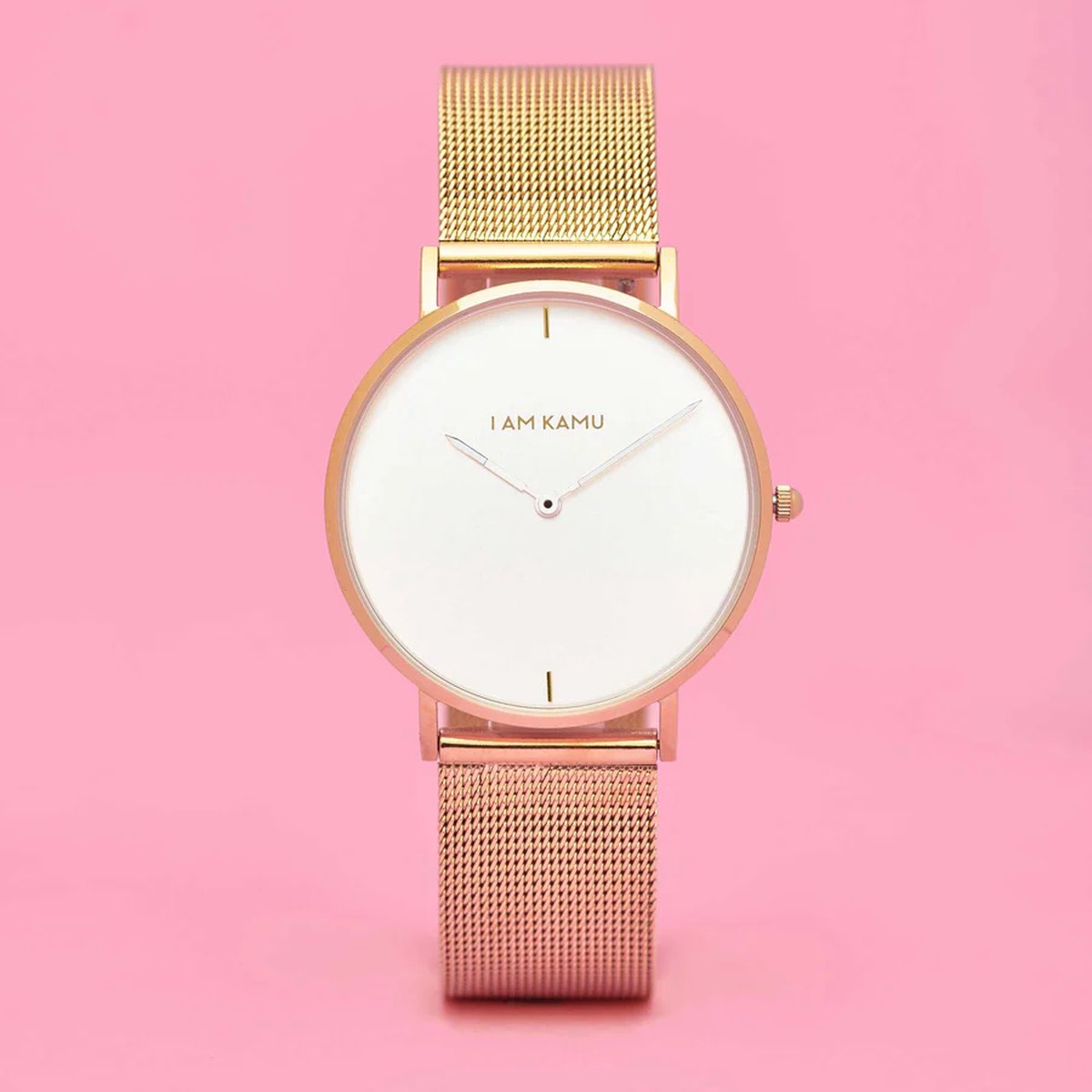 IAMKAMU - Serena - Horloge - Goud - Wit - RVS