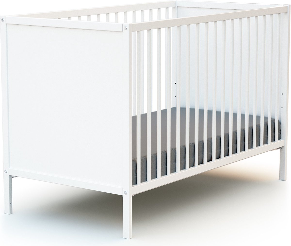 WEBABY - Kinderbed in hout Wit 60 x 120 cm ALBA