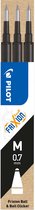 Set van 3 - Vulling FriXion Ball 0.7 - Zwart - Medium penpunt