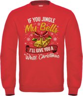 Kersttrui Jingle My Bells | Foute Kersttrui Dames Heren | Kerstcadeau | Kerstpakket | Rood | maat 3XL