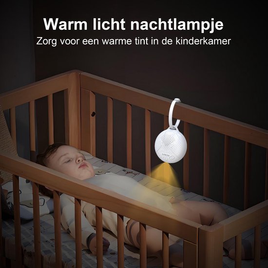 Lakoo White noise - machine baby - Muziekmobiel Baby - Witte ruis machine - accu voor 100 uur van Lakoo — afbeelding 4