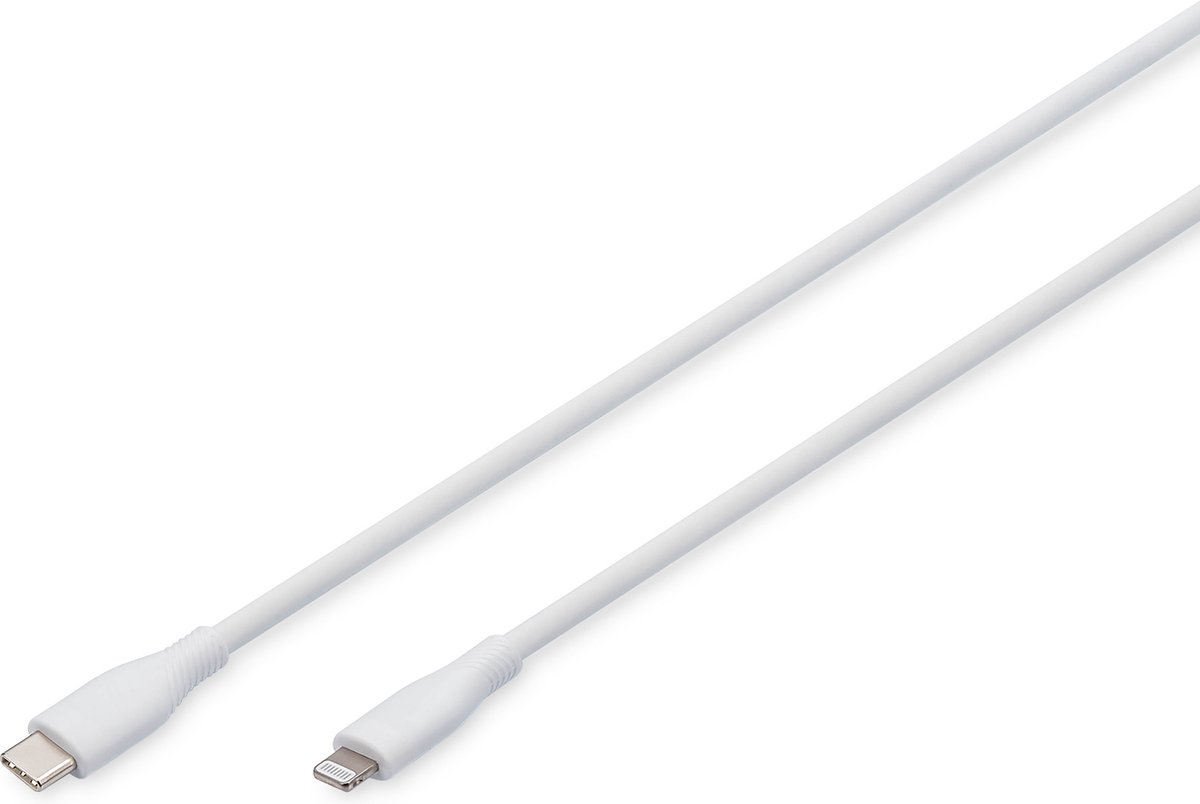 Digitus AK-600110-005-W Lightning-kabel 0,5 m Wit
