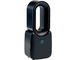 Lifetime Air Bladeloze Ventilator – Stille Ventilator Met Drie Snelheden – Draadloze Bureau Ventilator – Tafel Ventilator met LED Mood Light – USB-C Oplaadbaar – Compact Design – 5W – Zwart