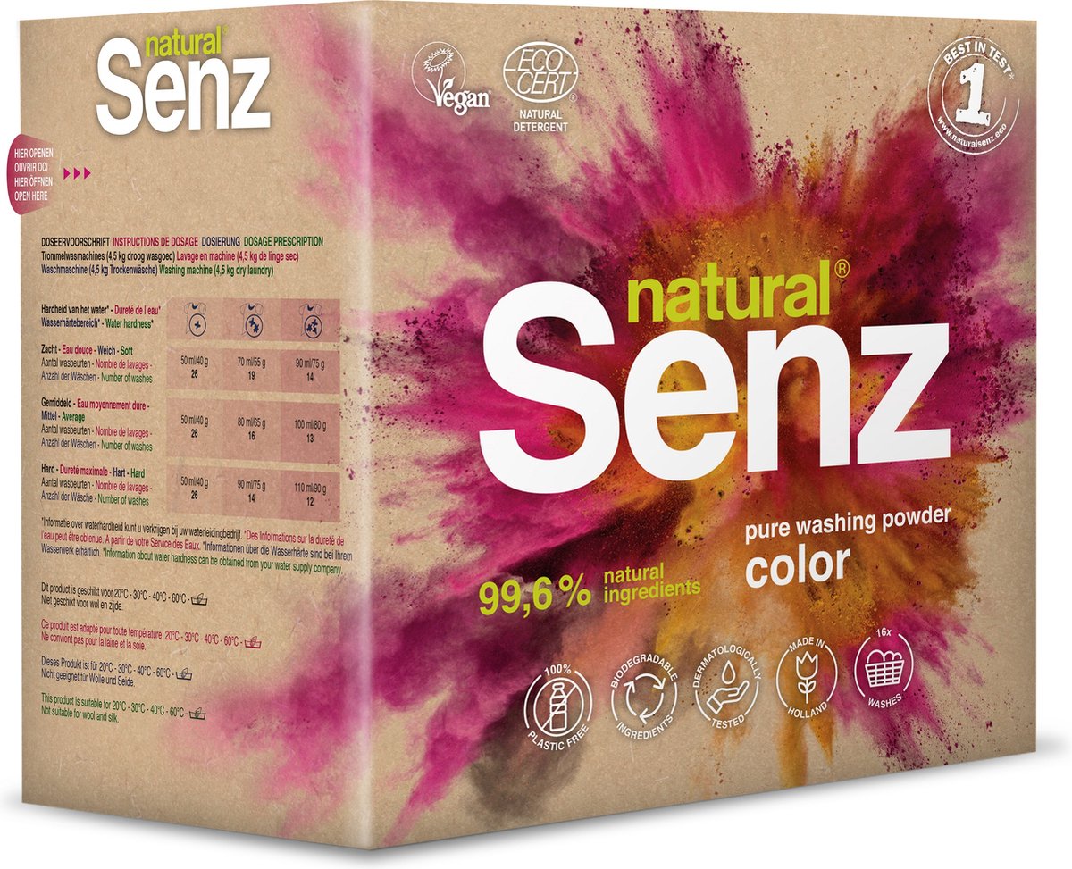 Goedkoopste NATURALSENZ - WASMIDDEL - KLEUR - MILIEUVRIENDELIJK - 1,04 KG