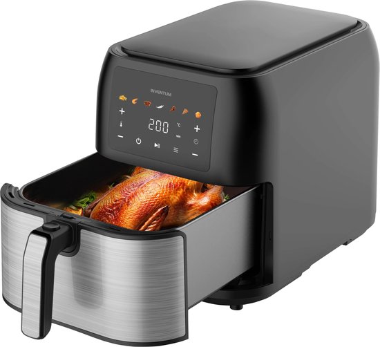 Inventum Airfryer GF801HLDB 8L Zwart/RVS - Inventum - €95,00
