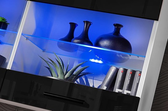 Equivera Vitrine avec Siècle des Lumières LED - Vitrine - Vitrine avec lumière - Vitrine avec LED