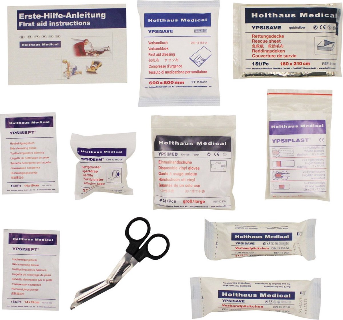 Goedkoopste EHBO assortiment, HOLTHAUS, 27-delig, DIN 13164