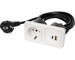 inprojal elektrosysteme 9016-118.81 Stopcontact (inbouw) Met USB-C, Met USB-laaduitgang, Power Delivery IP20 Wit