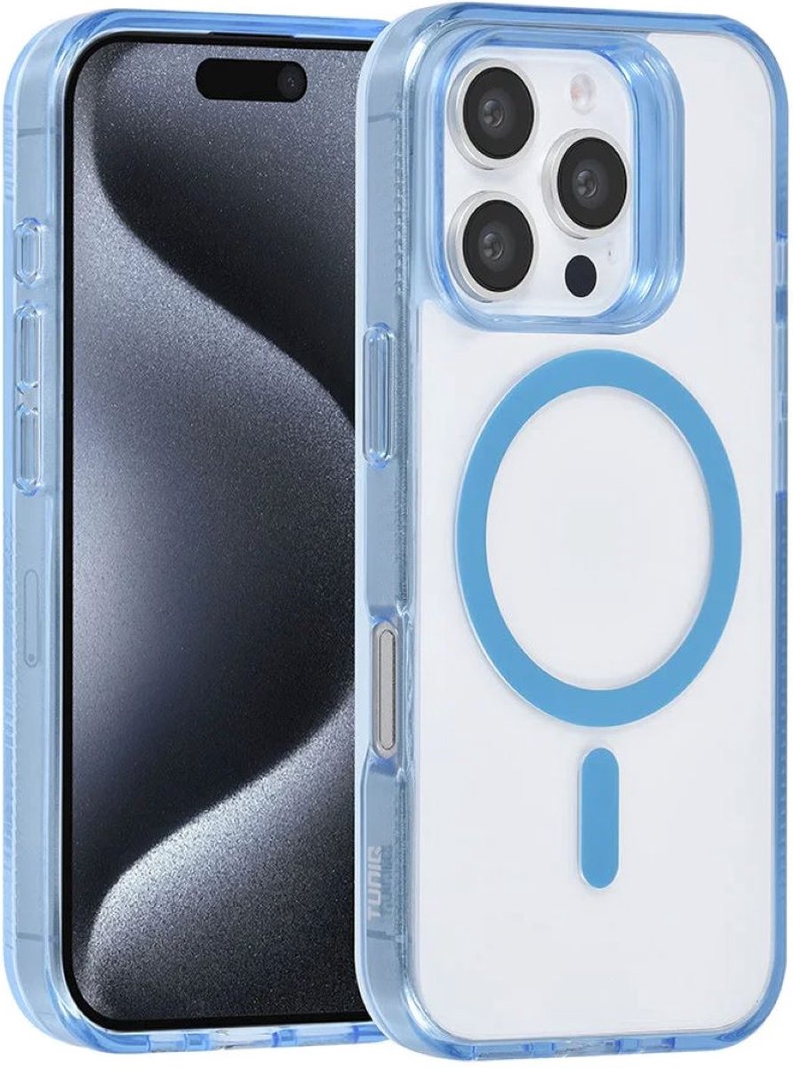 Multimedia & Accessoires Magsafe TPU Back Cover Case Hoesje geschikt voor Apple iPhone 16 Pro – Blauw – Zachte Plastic - Siliconen – Harde Plastic – Soft Case – Flexibel