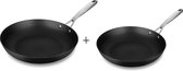 Stahl Cookware Set de poêles à frire en fonte légère - 24 + 28 cm