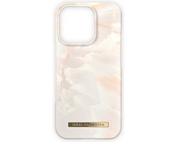 iDeal of Sweden Fashion Backcover voor de Apple iPhone 16 Pro - Rose Pearl Marble