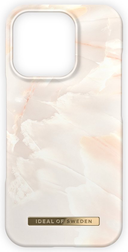 iDeal of Sweden Fashion Backcover voor de Apple iPhone 16 Pro - Rose Pearl Marble