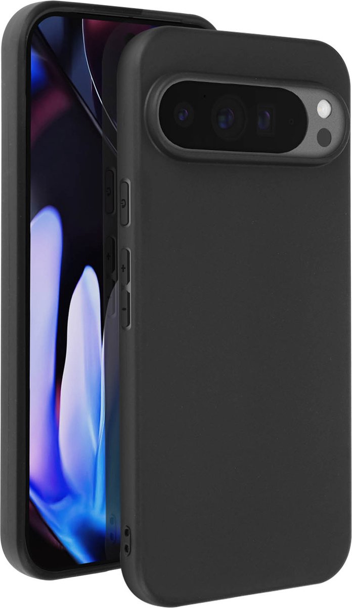 Mayaxess, Hoes voor Google Pixel 9 Pro XL Zachte Silicone Dun Coating, Zwart