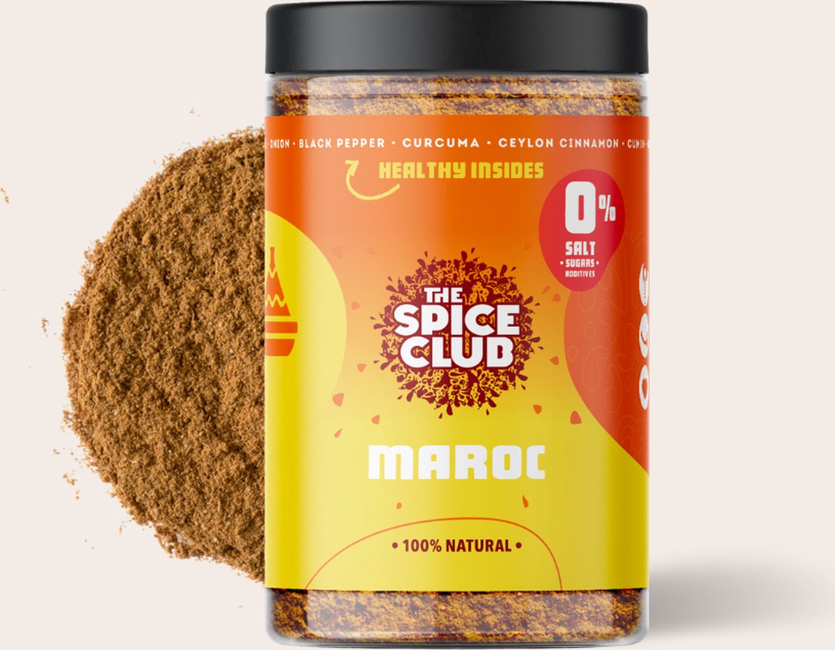 Goedkoopste The Spice Club - Ras El Hanout Kruiden Mix - 150 gram - Kruidenpotjes - Met deksel - 100 Pure Kruiden