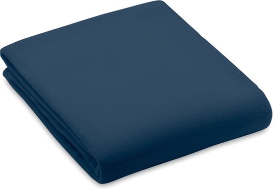 Fleece deken - Plaid - Warmtedeken - Dekentje - Duurzaam RPET - 150 x 120 cm - Donkerblauw