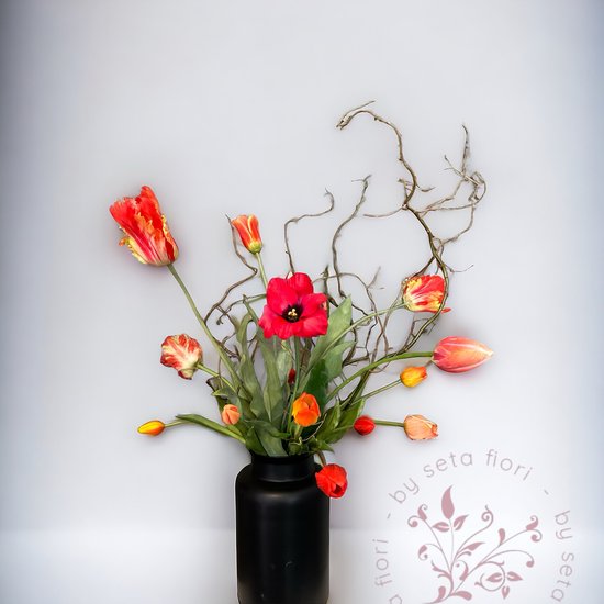 Anaoo 24 stuks tulpen kunstbloemen, tulpen als echte decoratie