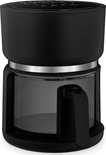 4SWISS Heteluchtfriteuse ABB-G24 Pure Glass, Vermogen 1200 W, met aanraakscherm, energiebesparend en gemakkelijk schoon te maken, ruime lade van 3 liter, Zwart