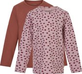 Chemise à manches longues Kinder Minymo Basic 35 (lot de 2) Violet Ice-116