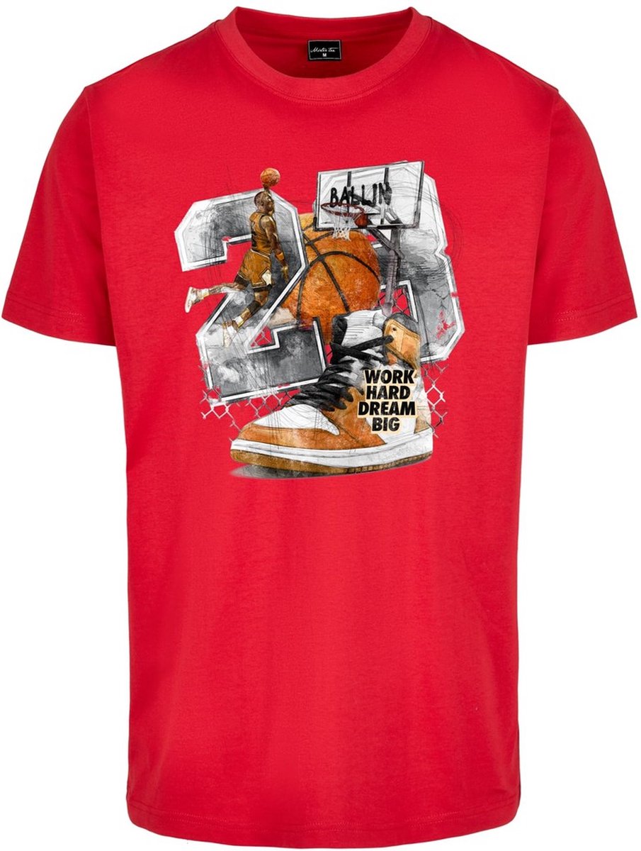 Mister Tee Vintage Ballin Heren T-shirt L Rood