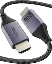 Voomy HDMI Kabel 2.1 - 8K Ultra HD High Speed - 2 Meter - 8K (60Hz) / 4K (120Hz) - 48 Gbps - Geschikt voor Xbox Series X & PS5