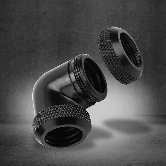 Richer-R G1/4 90 Graden Fitting Adapter Male To Female - PC Waterkoeling