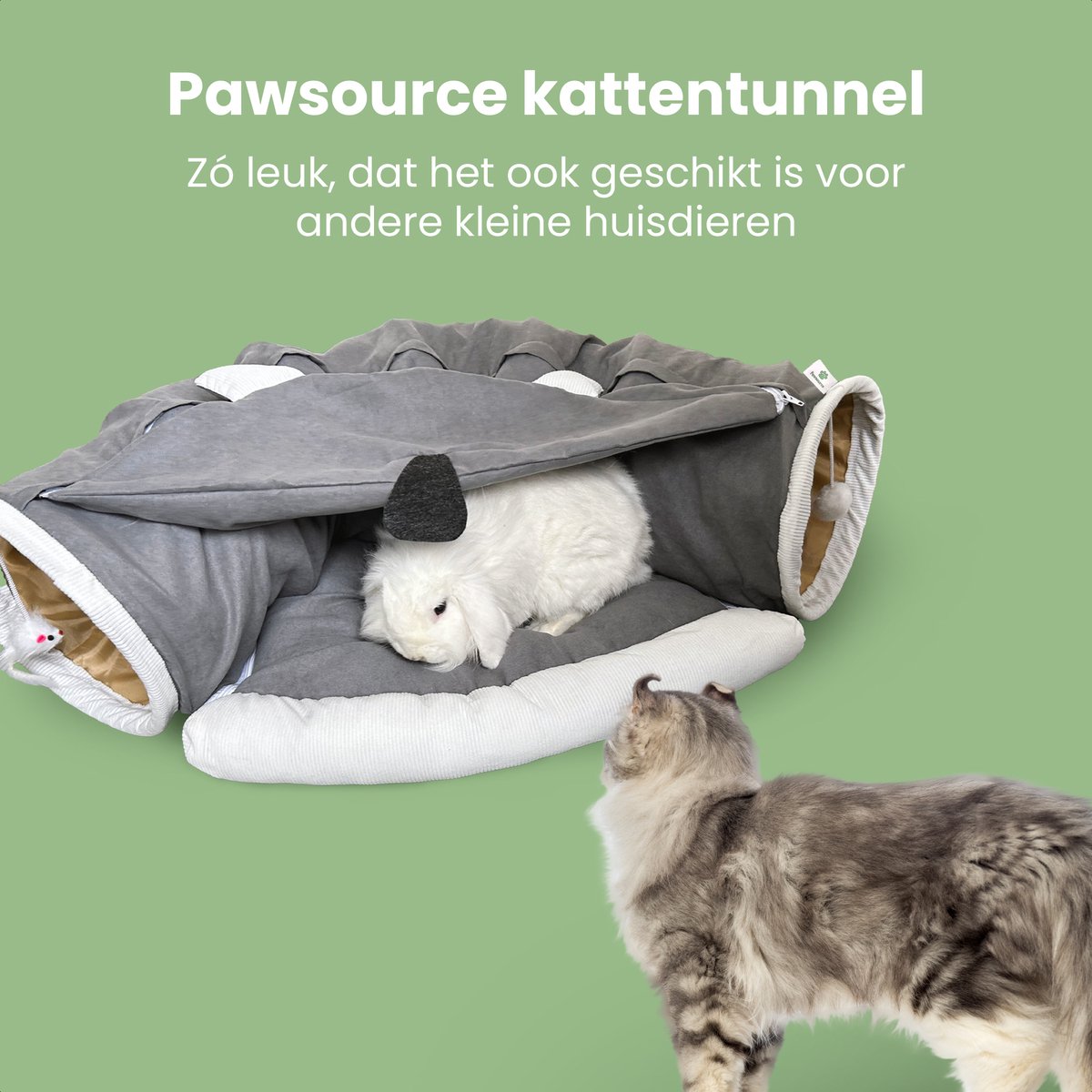 Pawsource Kattentunnel - kattenbed - speeltunnel - kattenmand 2in1 – foto 4
