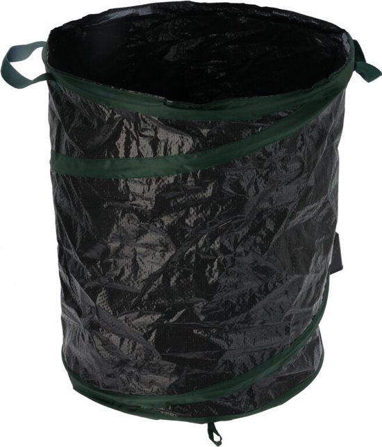 Progarden Tuinafvalzak - 2x - opvouwbaar - rond - antraciet - 85 liter - bladeren opruimen — afbeelding 4