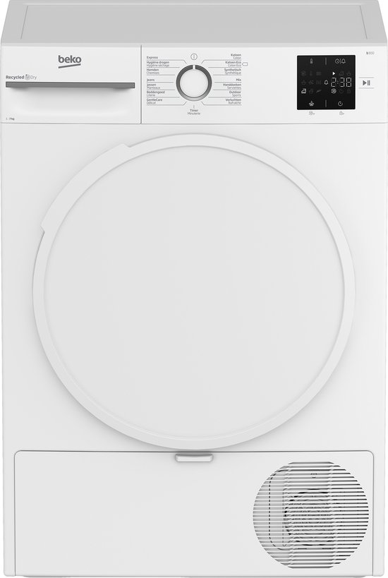 Beko BM3T3722W wasdroger Vrijstaand Voorbelading 7 kg A+ Wit
