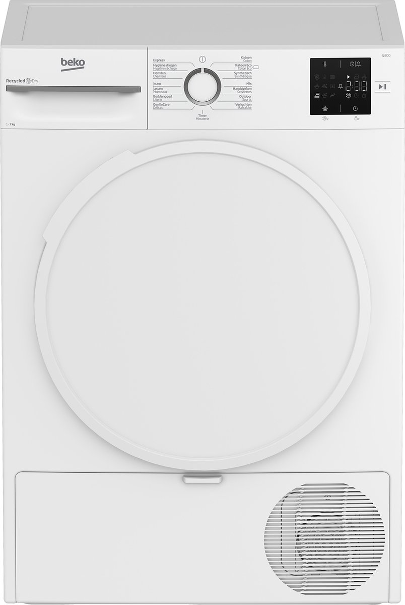 Beko BM3T3722W wasdroger Vrijstaand Voorbelading 7 kg A+ Wit