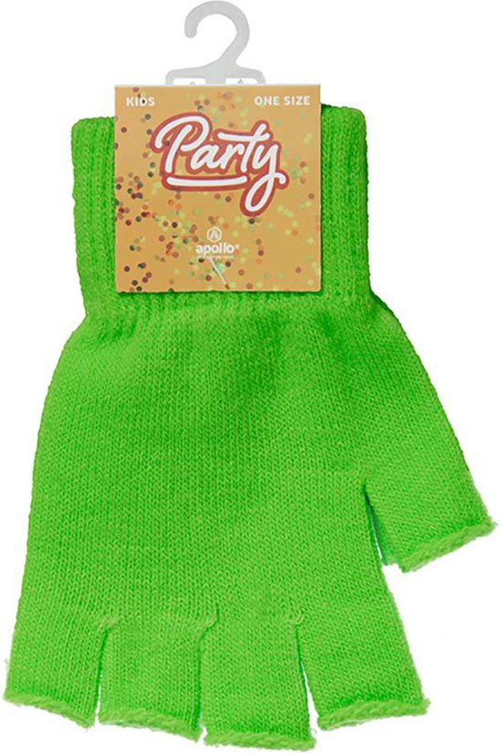 Gants sans doigts Kinder - Rouge-jaune-vert - Taille unique - Gants sans doigts enfants - Carnaval - Fête - Articles de fête - Apollo