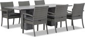 Domani Solarino/Graniet 220 cm dining tuinset 7-delig stapelbaar