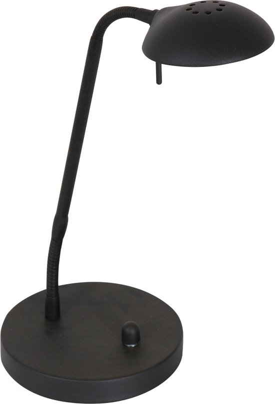Lampe à poser Biron | 1 lumière | Noir | verre / métal | 60 cm | Ø 17 cm | Lampe de bureau | design contemporain