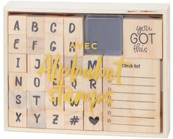 foto van Houten Stempelset Alfabet 31-delig - Stempels Letters