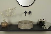 Lavabo en Terrazzo Marron Rond 39×12 cm | TRZ-501bt