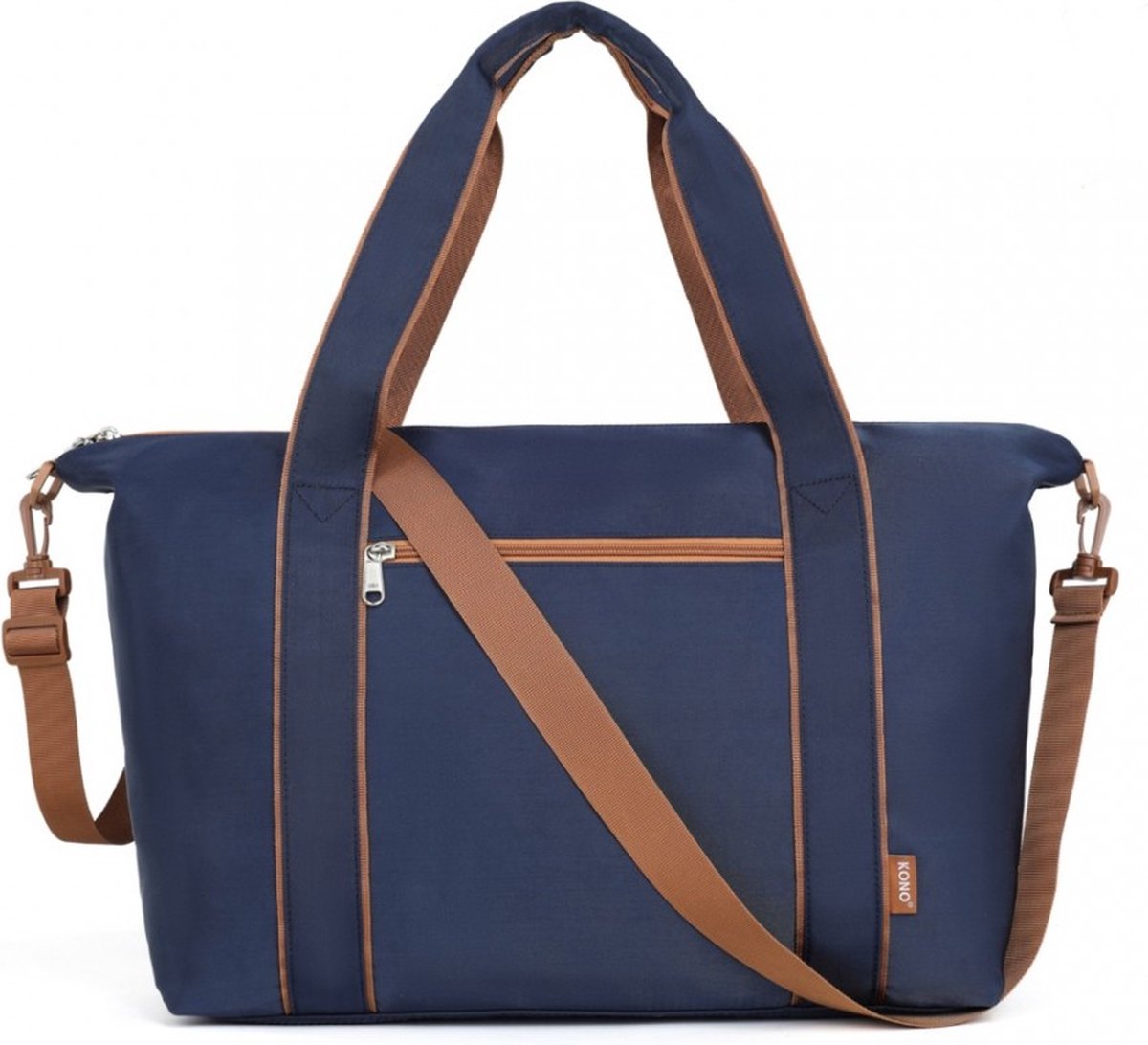 Kono Reistas - Opvouwbare Cabine-Reistas - Ideaal als Onder-de-Stoel Handbagage- Met Smart-Sleeve voor op een Koffer - Waterdicht en Duurzaam - Blauw