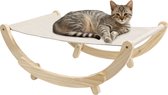 Navaris stevige hangmat kat - Tot 15 kilo - 58 x 38 x 21 cm - Katten hangmat van grenen hout - Vast te zetten als kattenbed - Voor kat en kitten