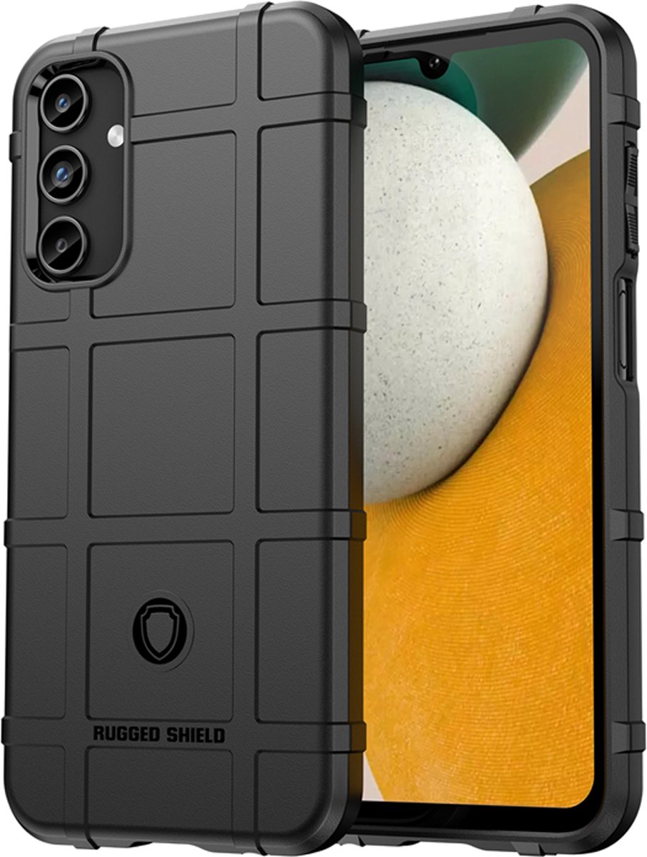 MobyDefend Hoesje - Geschikt voor Samsung Galaxy A15 - Rugged Shield TPU Backcover - Zwart