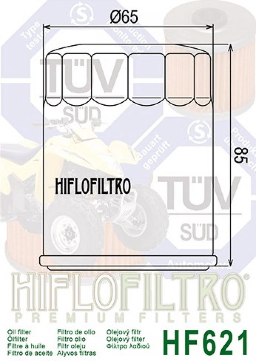 hiflofiltro oliefilter voor quad arctic cat 550 h1 efi 4x4 auto 2009 tot 2011 nieuw