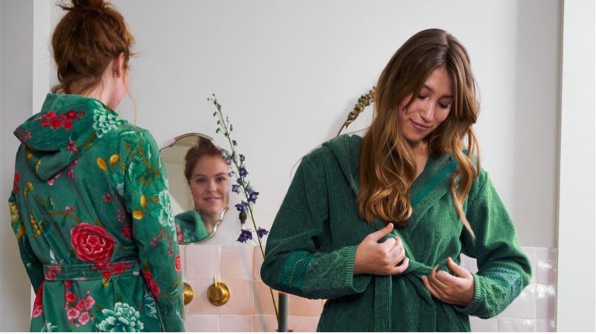 Pip Studio Soft Zellige Badjas - Groen