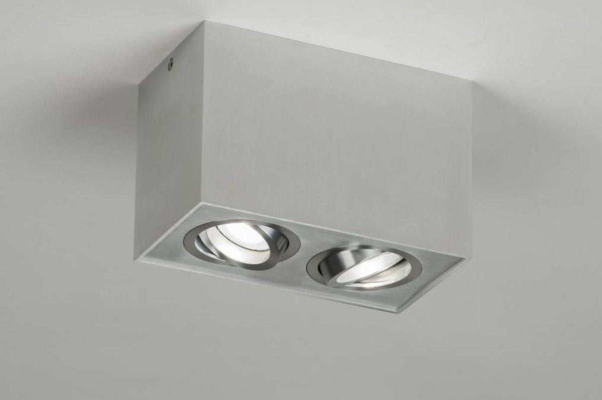Lumidora Opbouwspot 70166 - BOHR - 2 Lichts - GU10 - Aluminium - Metaal