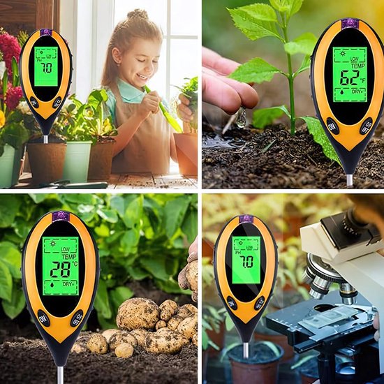 New Age Devi - 4-in-1 Plant Vochtmeter - Meet eenvoudig de PH-waarde