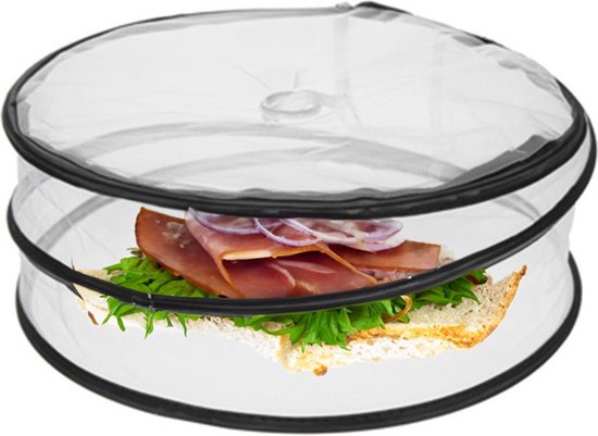 CM Opvouwbare Foodcover - Rond - 33 x 12 cm - Vliegenkap en Voedselbescherming — afbeelding 2