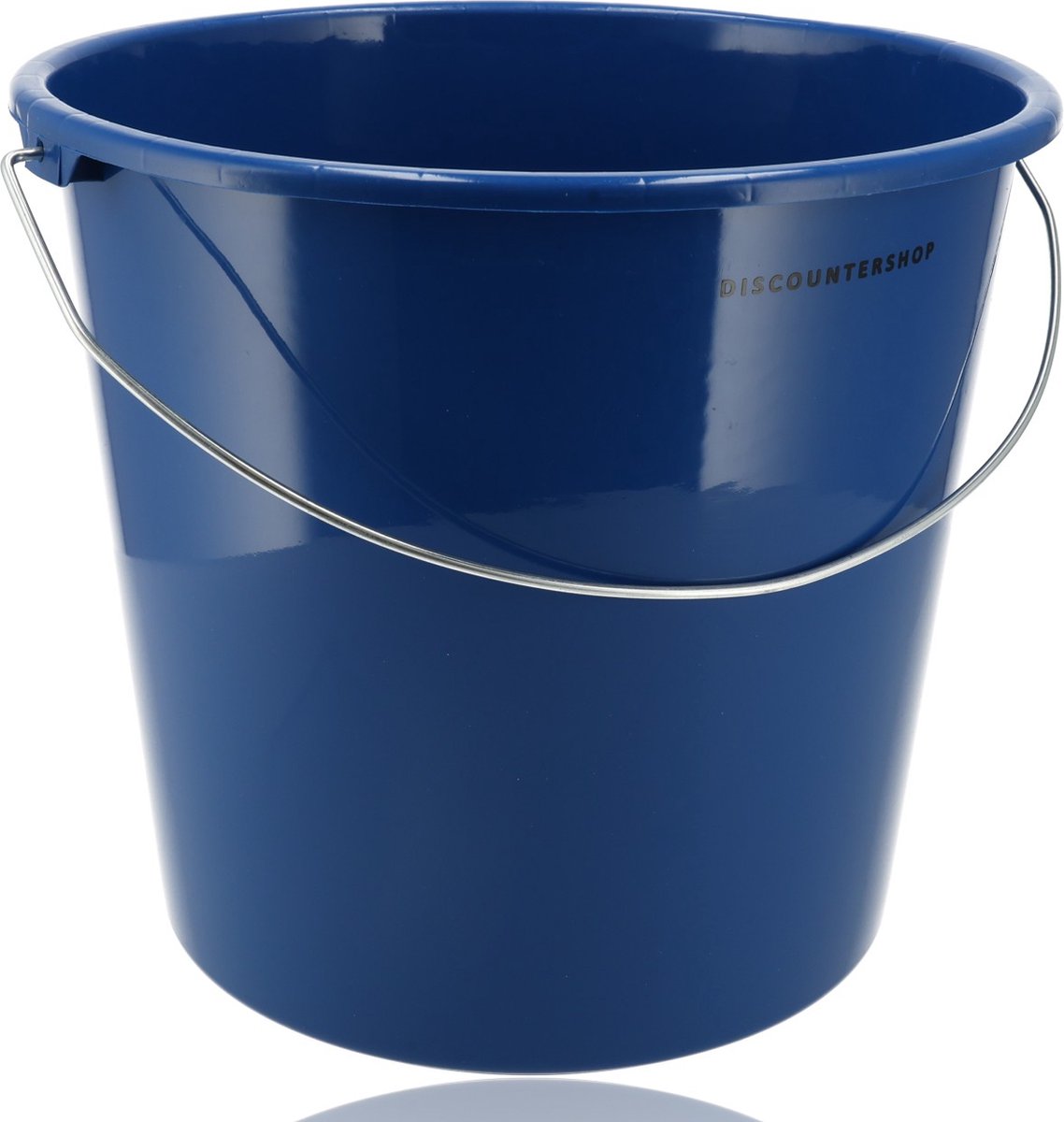 Goedkoopste Emmer 10L blauw - Stevige huishoudemmer met handvat - Cementemmer, Poetsemmer en Bouwemmer - Kunststof met metalen hengsel - 28x25 cm