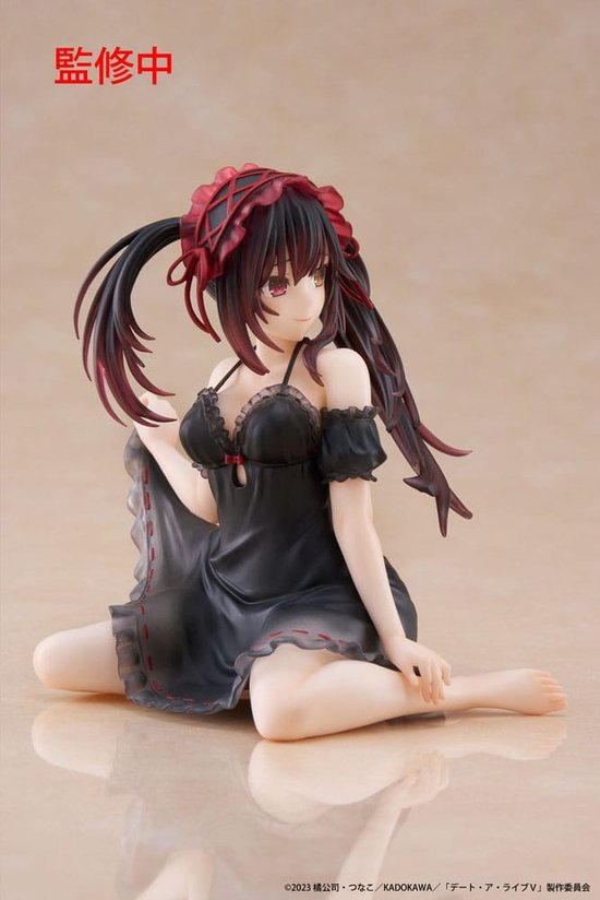 Statue de bureau en PVC Date A Live V , figurine mignonne Kurumi Tokisaki, vêtements de nuit Ver. 13 cm